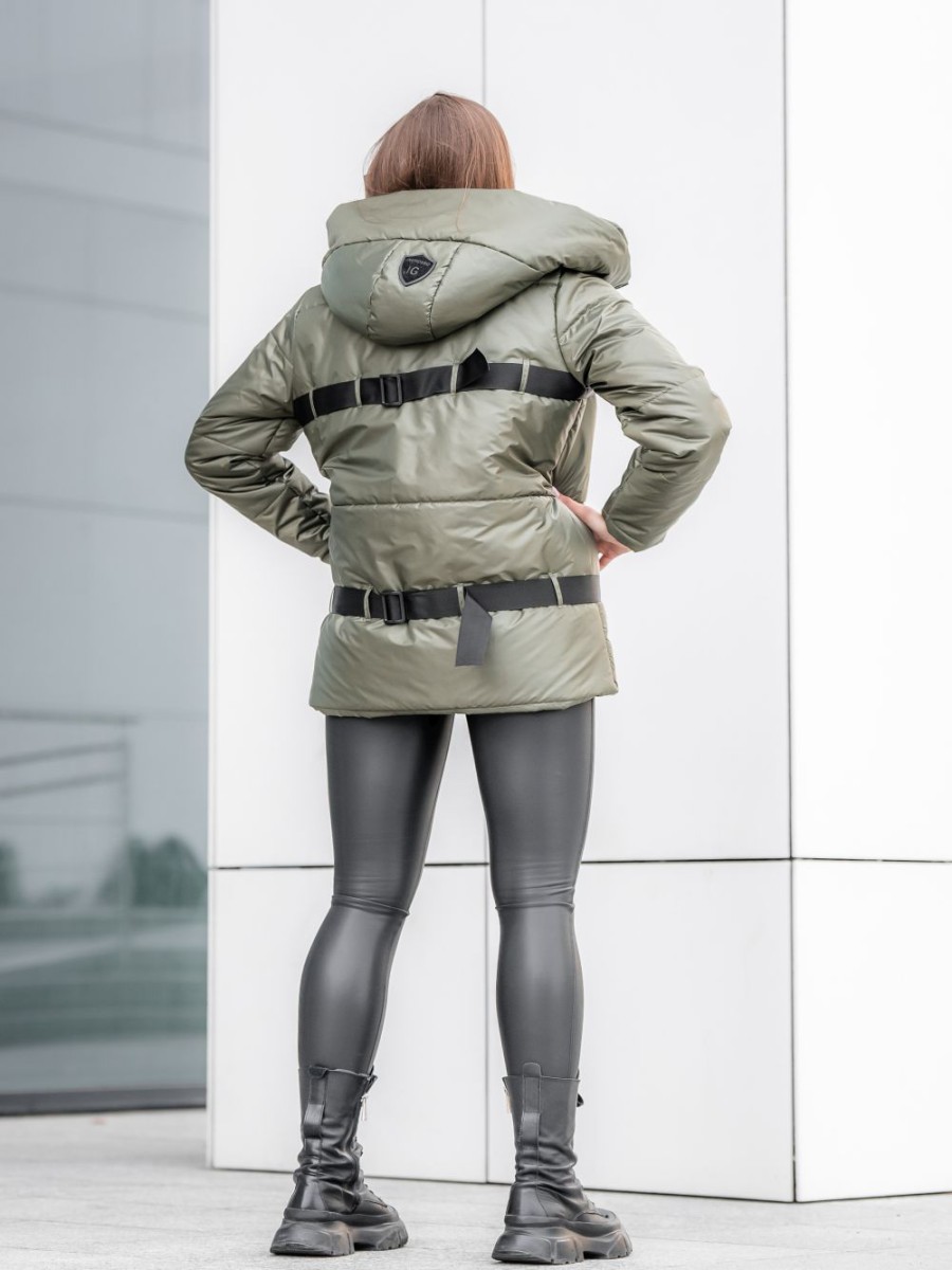 Kurtka z taśmami Premium - khaki