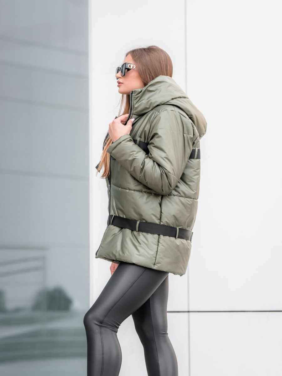 Kurtka z taśmami Premium - khaki