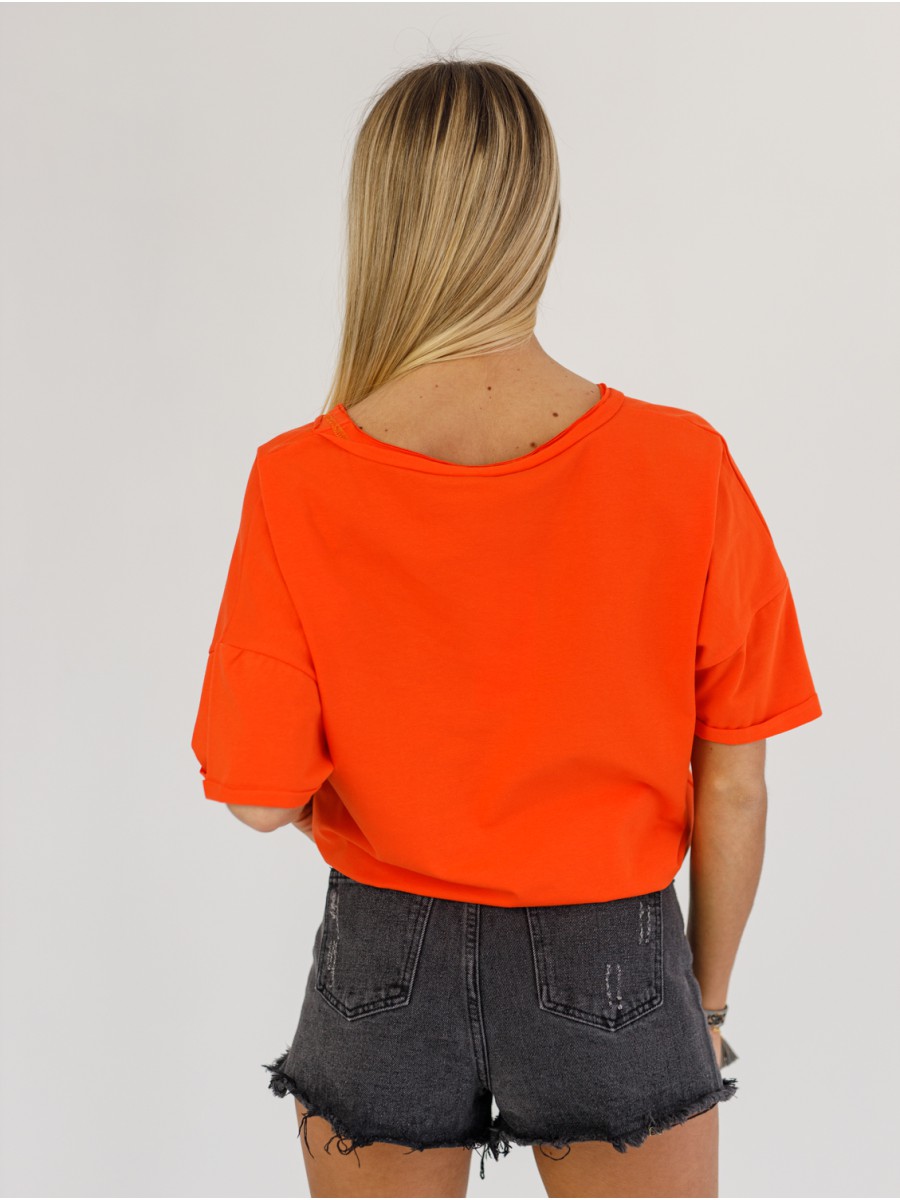 T-shirt Big Size - pomarańczowy