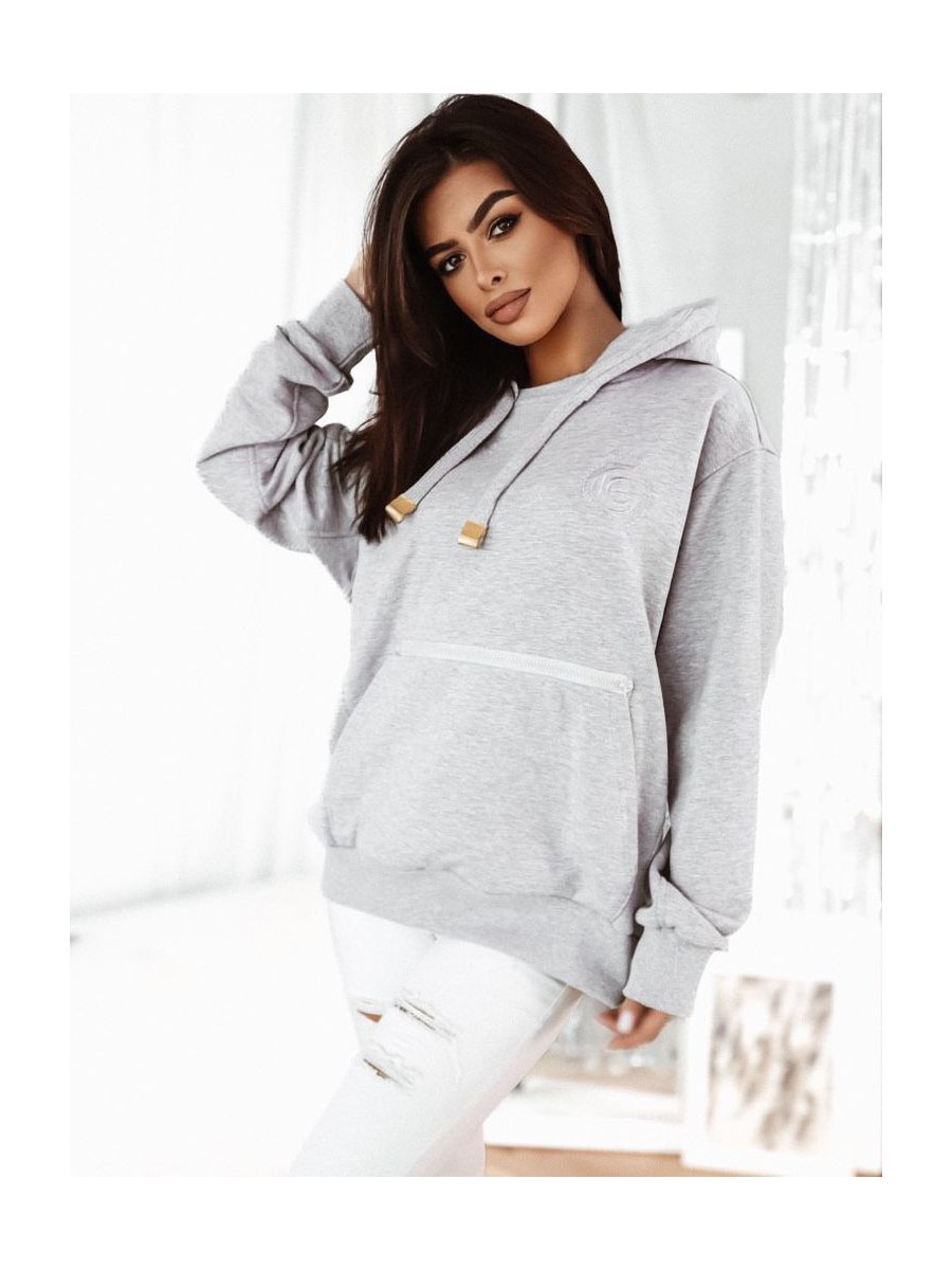 Bluza z kapturem- szara