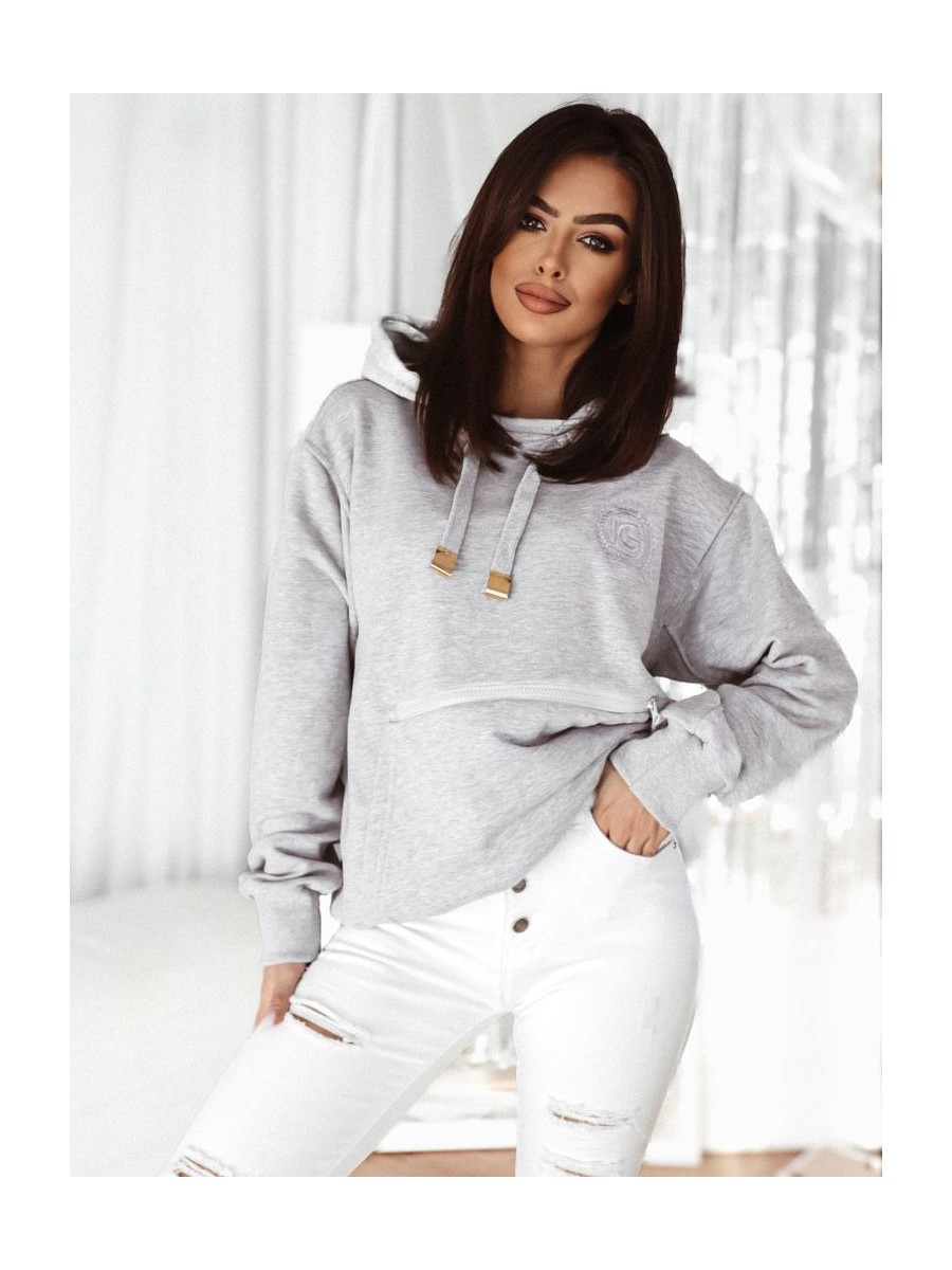 Bluza z kapturem- szara