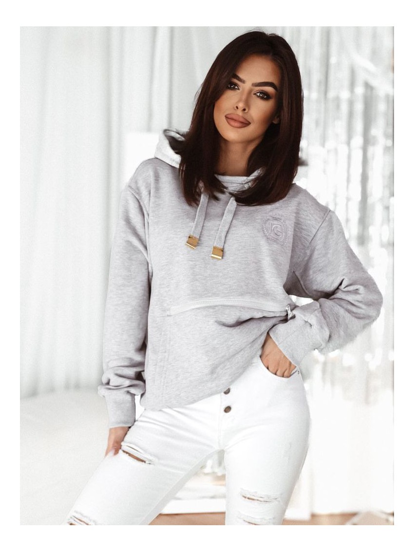 Bluza z kapturem- szara