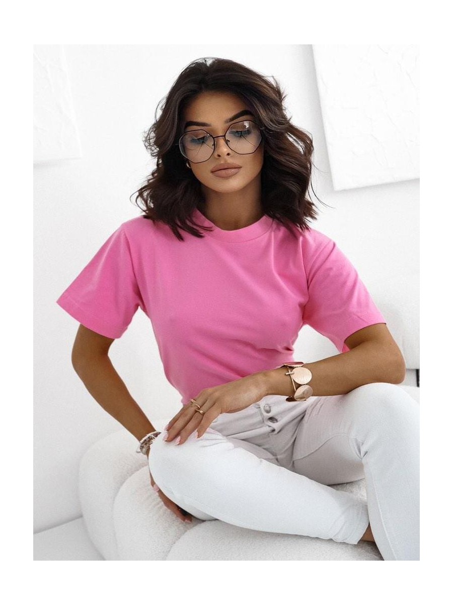 T-shirt Basic  - ciemny róż