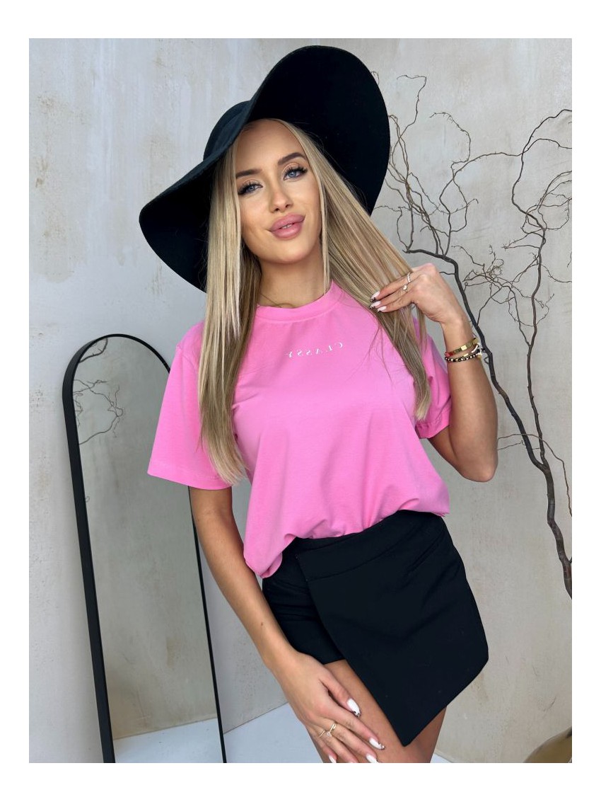 T-shirt classy - różowy
