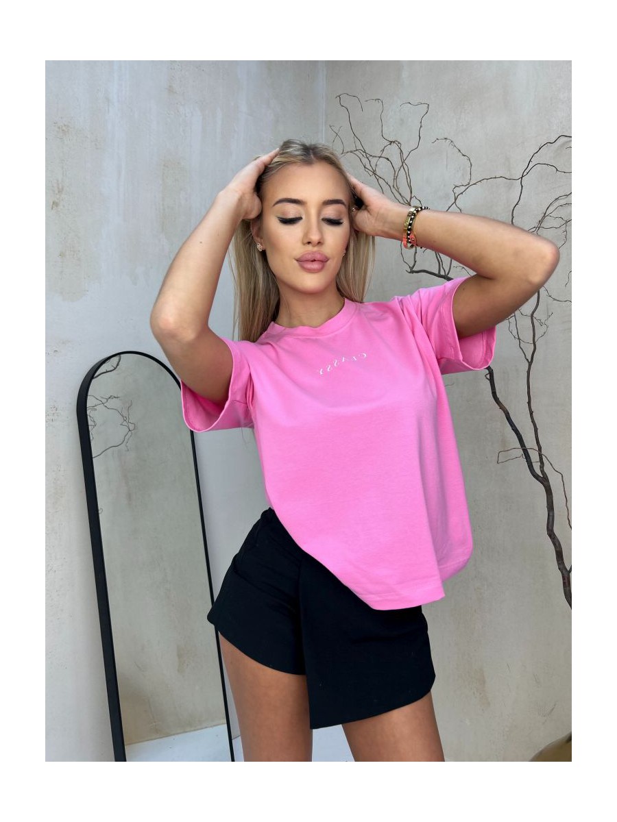 T-shirt classy- różowy