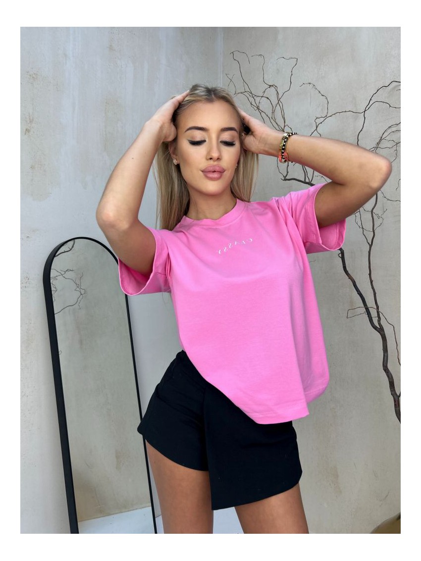 T-shirt classy- różowy