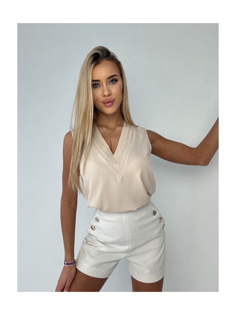 Bluzka Vneck- beżowa