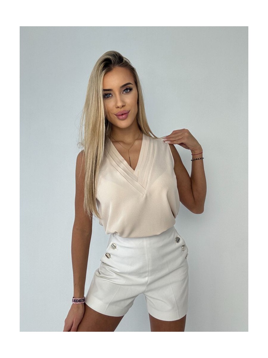 Bluzka Vneck- beżowa