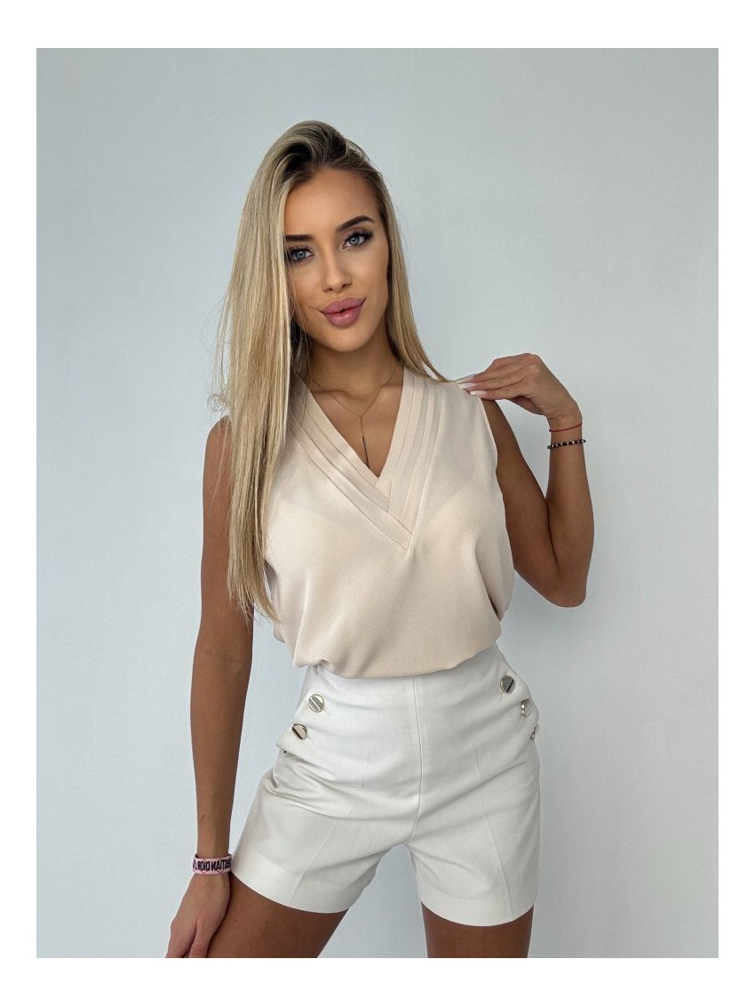 Bluzka Vneck- beżowa