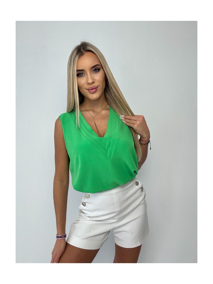 Bluzka Vneck- zielony
