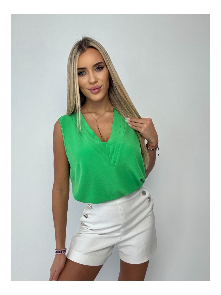 Bluzka Vneck- zielony