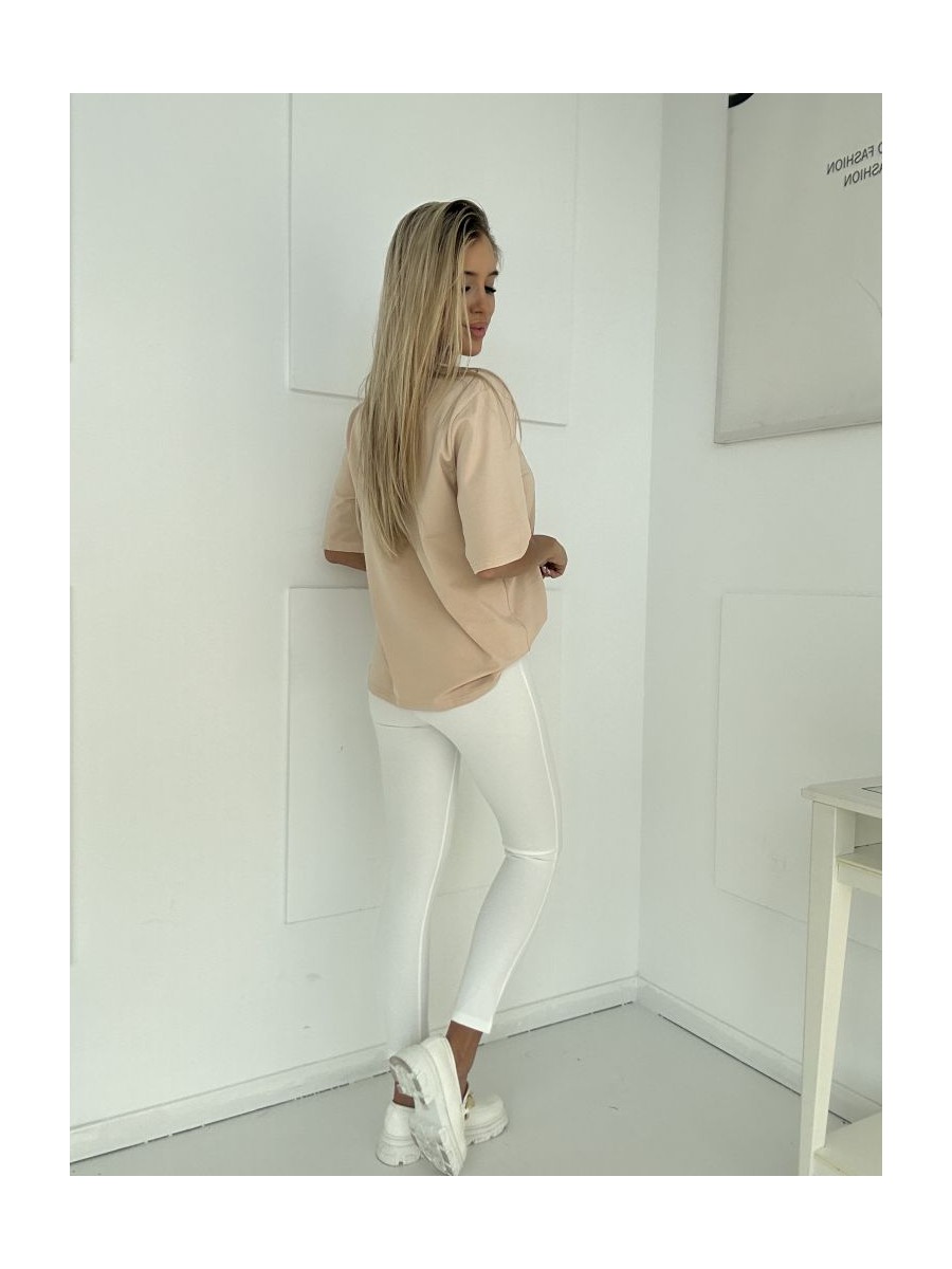 Legginsy z gumą - białe