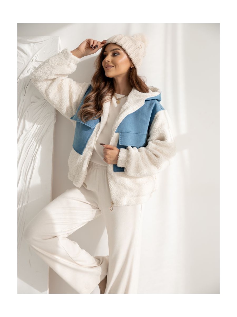 Kurtka Winter - jeans z barankiem