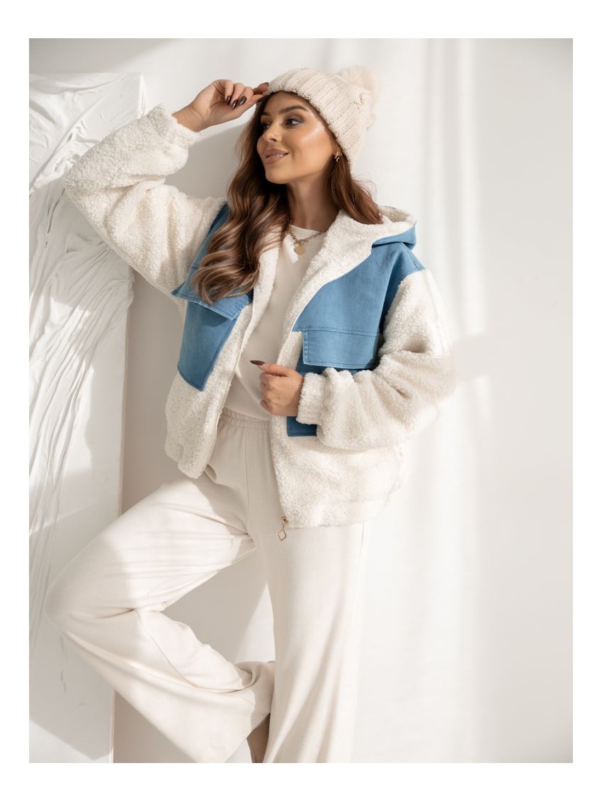Kurtka Winter - jeans z barankiem