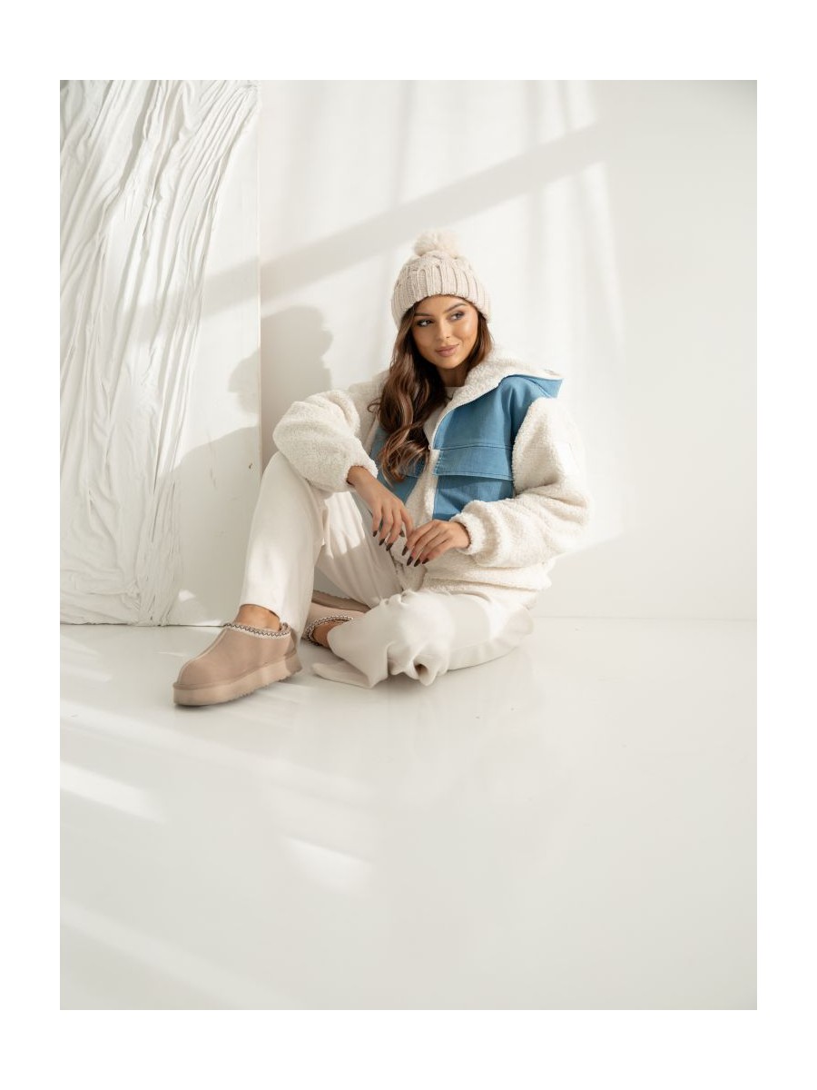 Kurtka Winter - jeans z barankiem
