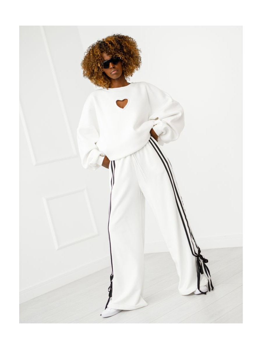 Bluza Heart z wyciętym sercem - ecru
