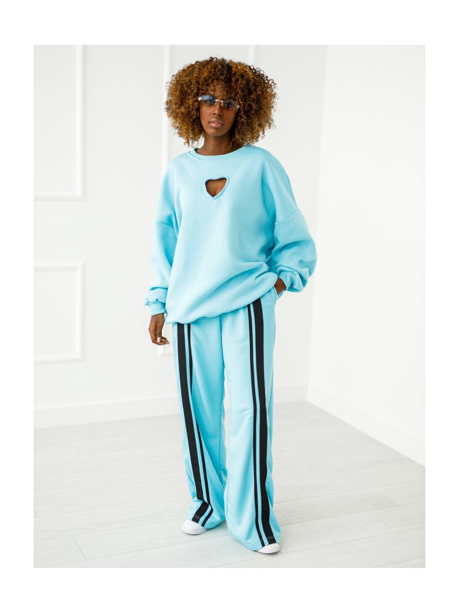Bluza Heart z wyciętym sercem - błękit