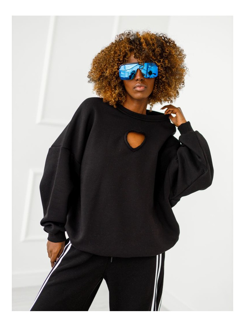 Bluza Heart z wyciętym sercem - czarna