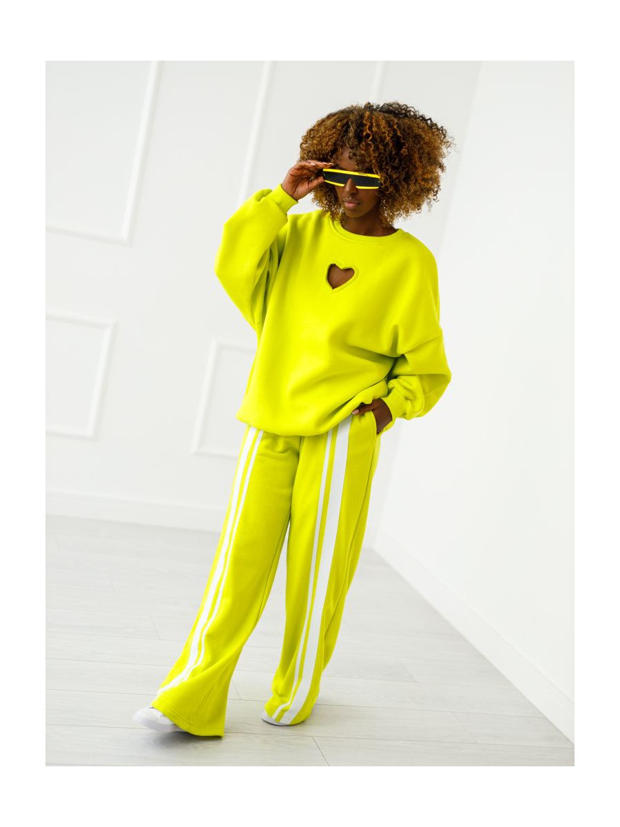 Bluza Heart z wyciętym sercem - limonka