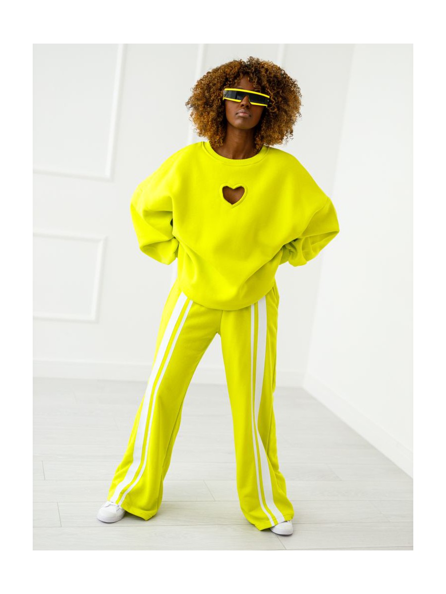 Bluza Heart z wyciętym sercem - limonka