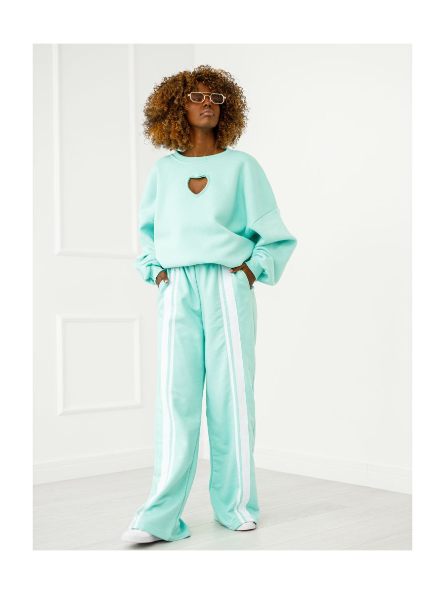 Bluza Heart z wyciętym sercem - mięta
