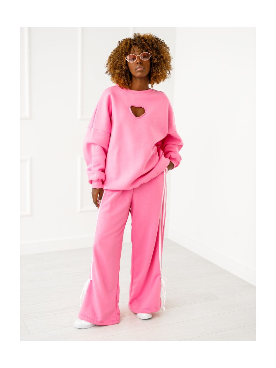 Bluza Heart z wyciętym sercem - puder róż