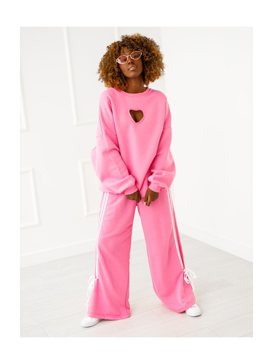 Bluza Heart z wyciętym sercem - puder róż