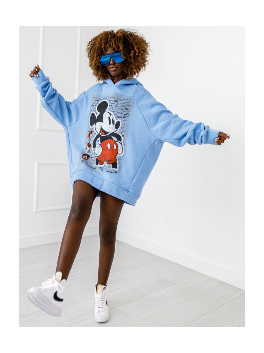 Bluza z kapturem - Micky II - Niebieska