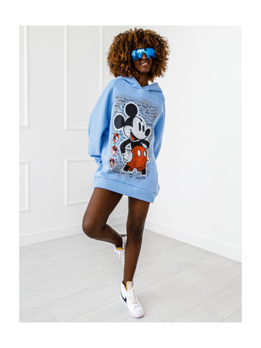 Bluza z kapturem - Micky II - Niebieska