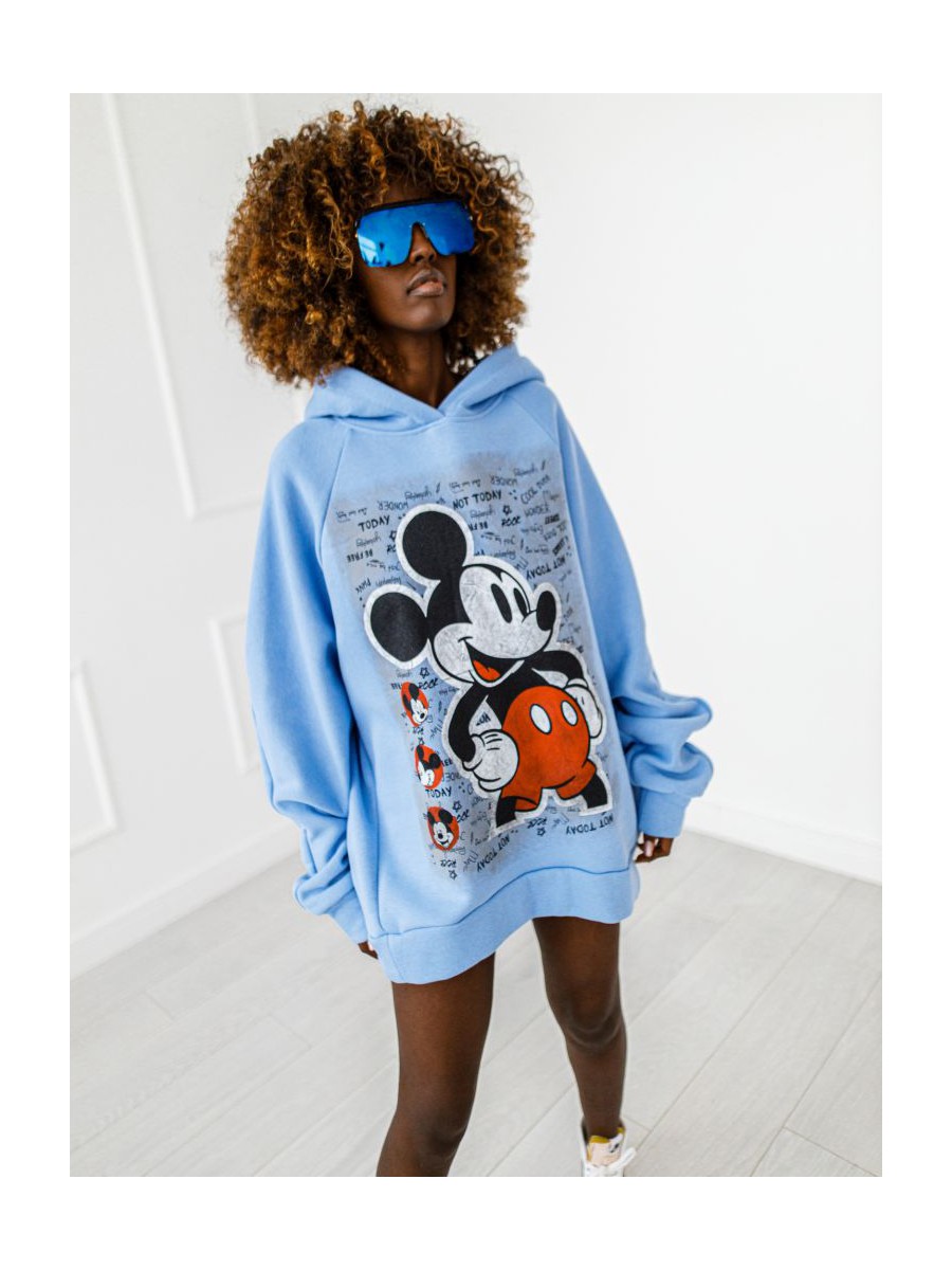 Bluza z kapturem - Micky II - Niebieska