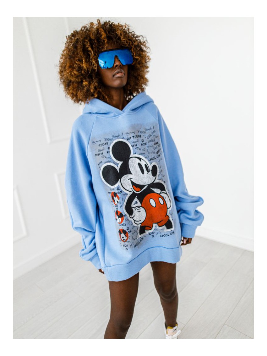 Bluza z kapturem - Micky II - Niebieska