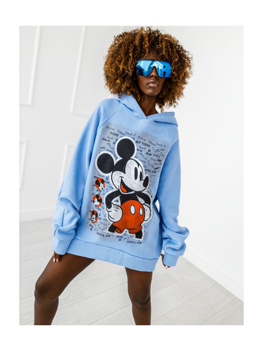 Bluza z kapturem - Micky II - Niebieska