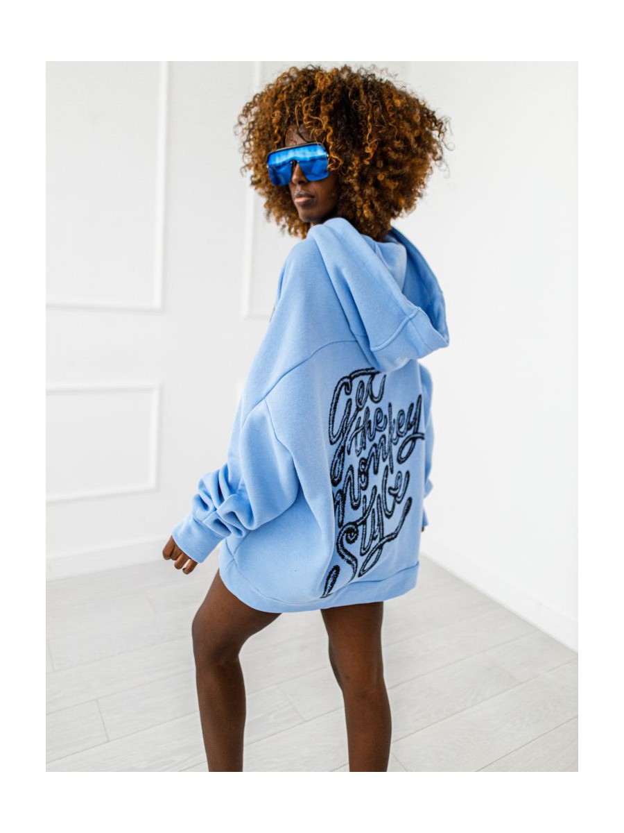 Bluza z kapturem - Micky II - Niebieska