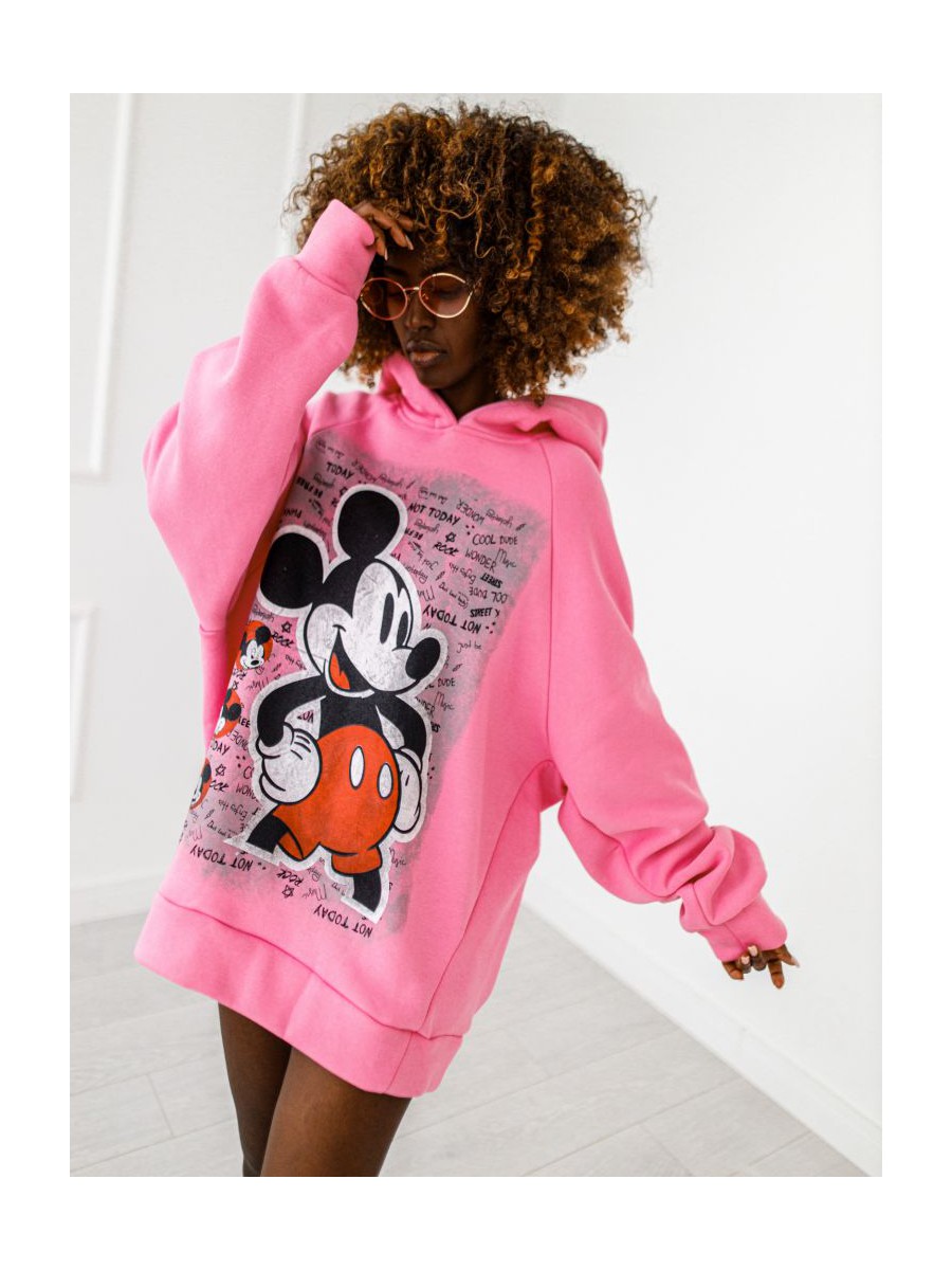 Bluza z kapturem - Micky II - Puder róż