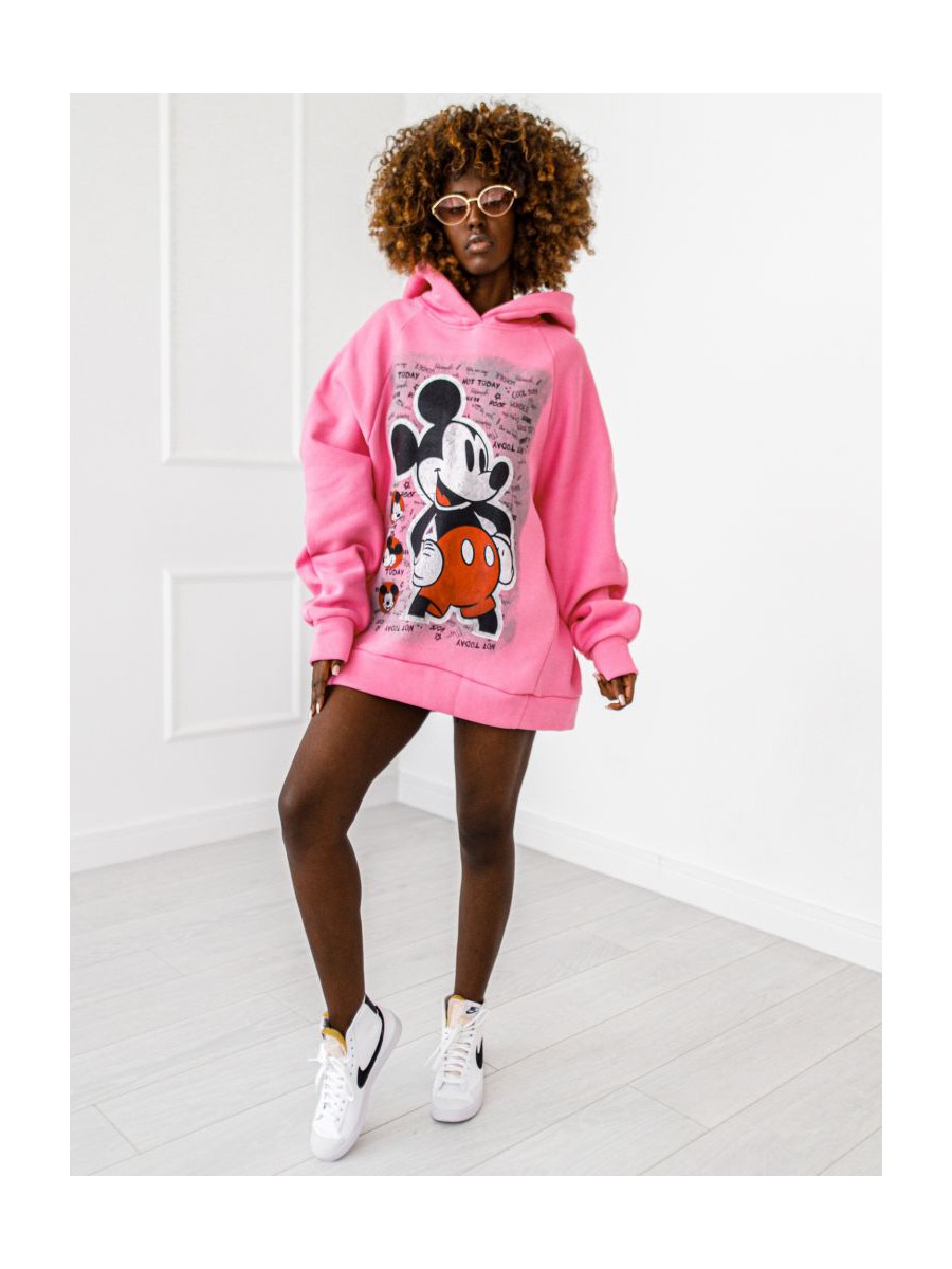 Bluza z kapturem - Micky II - Puder róż