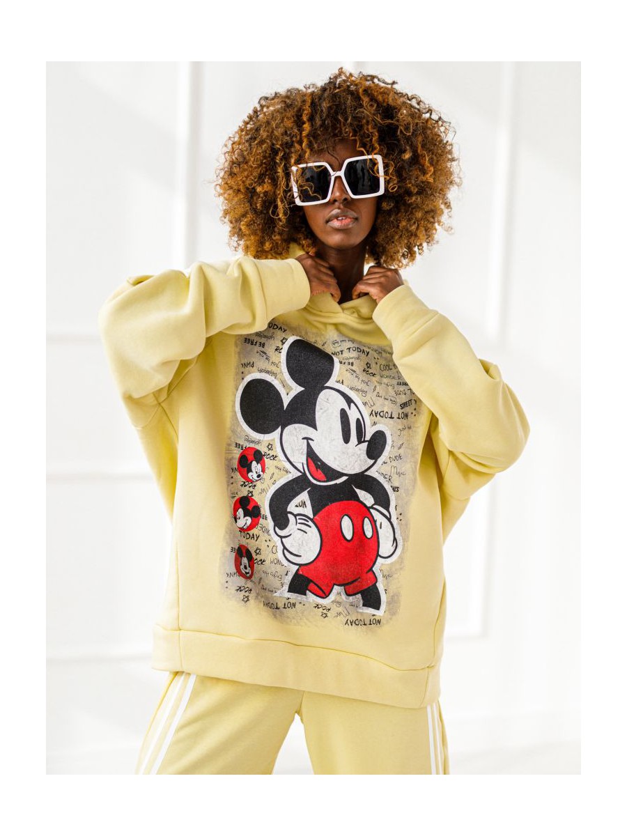 Bluza z kapturem - Micky II - Żółta