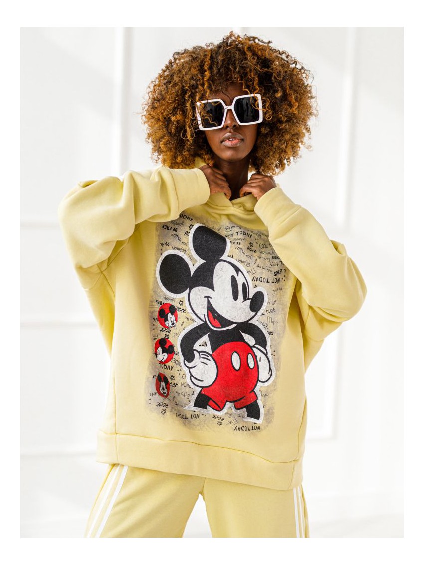 Bluza z kapturem - Micky II - Żółta