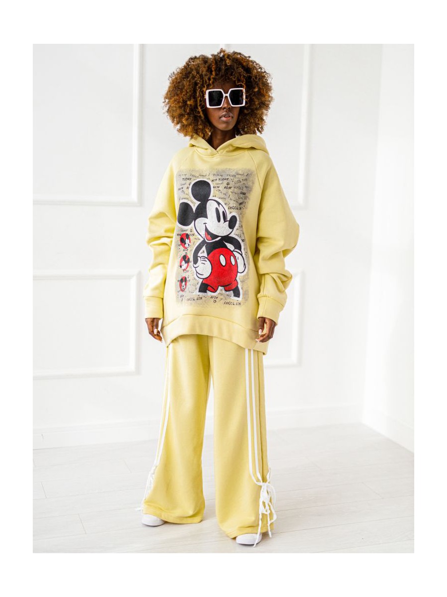 Bluza z kapturem - Micky II - Żółta